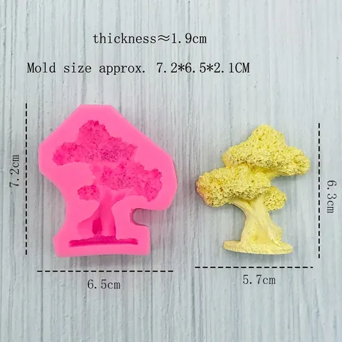 Kieferbaum Form Silikonform Für Tortendekoration DIY Schokolade Fondant Harz Handwerk Backwerkzeug Bonsai Baum Gipsform