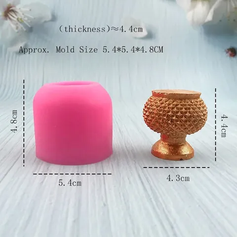3D Vase Shape Silicone Mold Diamond Pattern Cake Decoration Fondant Baking Tool DIY Handmade Chocolate Gypsum Candle Mold