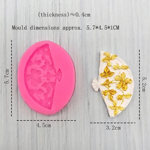 Chinese Stijl Vouwwaaier Siliconen Bakvorm Voor Fondant Taart Decoratie Chocolade DIY Bakken Tool Hars Gips Vorm