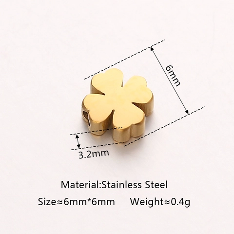 304 Stainless Steel DIY Jewelry Beads Charms Heart Four-Leaf Clover Star Butterfly Cross Infinity Shape Loose Beads For Bracelet Necklace Accessories