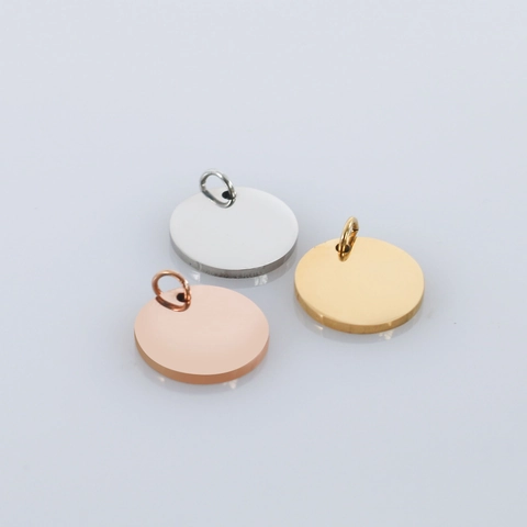 Stainless Steel Round Tag Pendants Polished Blank Circular Plate For Jewelry Making DIY Dog Tags Charms For Necklace