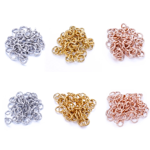 Stainless Steel Open Jump Rings Vacuum Gold Plated Connection Circles For DIY Jewelry Necklace Bracelet Making Findings