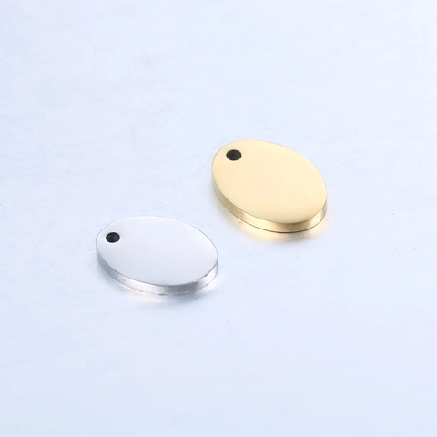 304 Acciaio Inossidabile Ciondoli Geometrici Vuoti per Gioielli Lucidati a Specchio Tondi Ovali Rettangolari Diamante per DIY Collana Bracciale Accessori Incisione