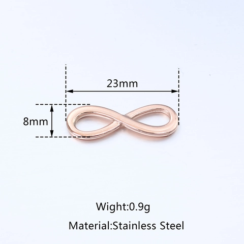 Pendentif Connecteur Symbole Infini en Acier Inoxydable 304 pour la Fabrication de Bijoux DIY Bracelet Collier Accessoires Breloques