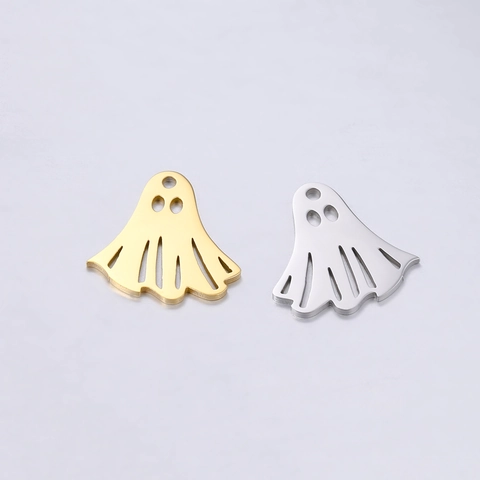 304 Stainless Steel Halloween Ghost Pendants Mirror Polished Gothic DIY Jewelry Making Charms For Necklace Bracelet Accessory