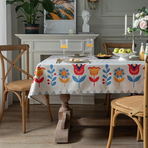 Moderne Minimalistische Rechteckige Tischdecke Aus Chemiefaser Bedruckte Staubdichte Tischabdeckung Für Esszimmer Küche Zuhause Dekor