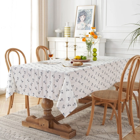 Landhaus Sonnenblume Baumwolle Jacquard Rechteckige Tischdecke Floral Staubdicht Couchtisch Abdeckung Für Esszimmer Küche Dekor