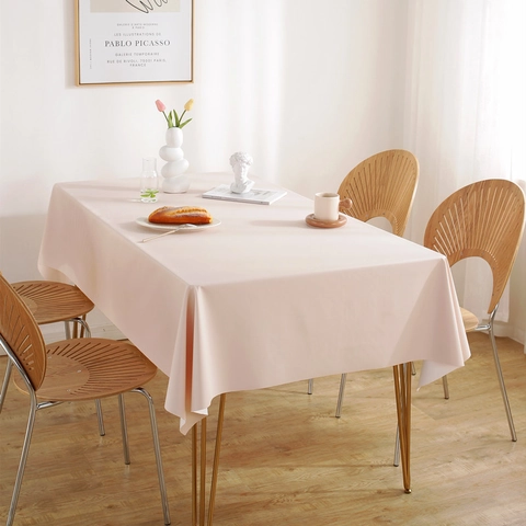 Mantel Rectangular de Cuero Artificial PVC Impermeable y Resistente al Aceite Minimalista Moderno Cubierta de Mesa de Comedor
