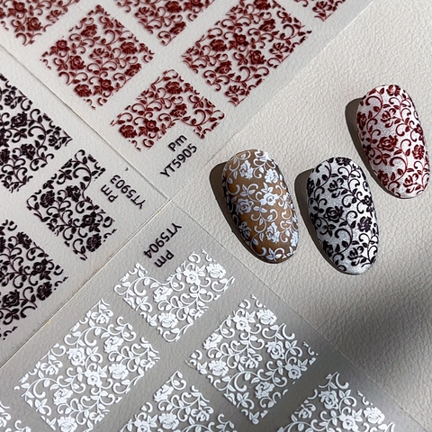 Exquisite Rosen-Nagelsticker Vintage Blumen-Nagelabziehbilder Elegante Maniküre-Dekoration Für Damen Täglich DIY