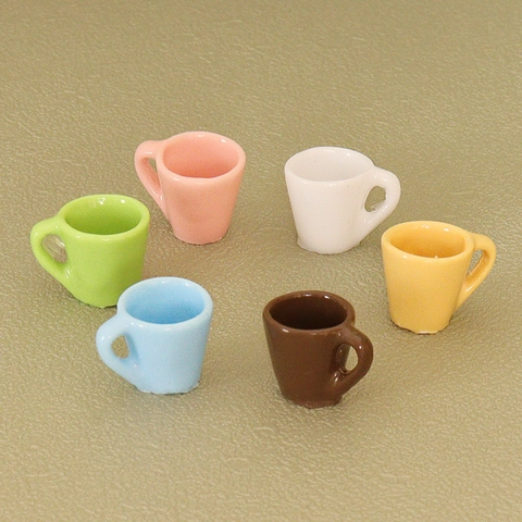Miniatur Harz Kaffeetassen Puppenhaus Miniatur Wasserbecher Für Puppenhaus Dekoration Süße Cartoon Spielzeug Essen Tasse Mikrolandschaft Zubehör Winzige Tassen