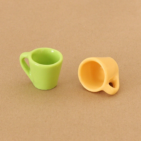 Miniatur Harz Kaffeetassen Puppenhaus Miniatur Wasserbecher Für Puppenhaus Dekoration Süße Cartoon Spielzeug Essen Tasse Mikrolandschaft Zubehör Winzige Tassen