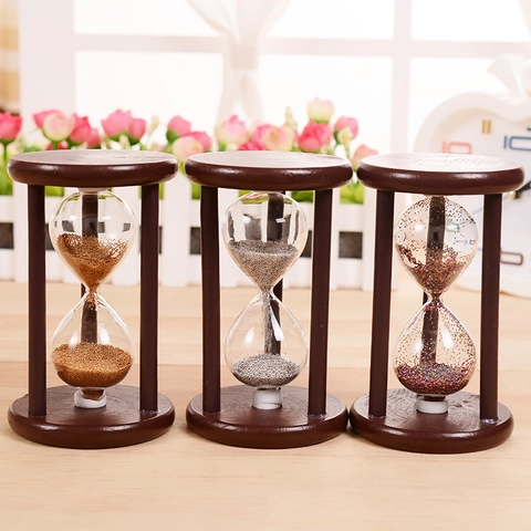 Vintage Holzrahmen Glas Sanduhr Sand Timer Retro Desktop Ornament Kreative Handgefertigte Treibsand Deko Für Haus Büro Geschenk