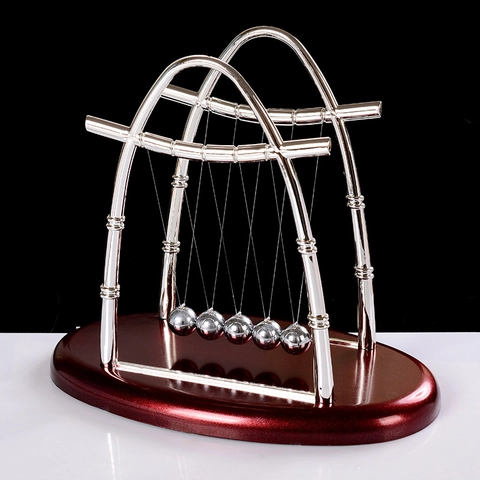 Pendolo di Newton Sfere di Equilibrio Giocattolo da Scrivania Fisica Scientifica Pendolo Sfere Equilibrio Ornamento Desktop Casa Ufficio