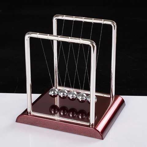 Pendule de Newton Balles d'Équilibre Jouet de Bureau Physique Science Pendule pour Décoration Maison Bureau Balle en Métal Cadeau Éducatif