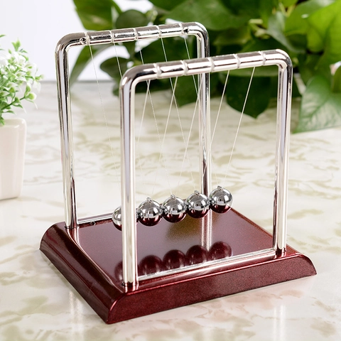Pendule de Newton Balles d'Équilibre Jouet de Bureau Physique Science Pendule pour Décoration Maison Bureau Balle en Métal Cadeau Éducatif