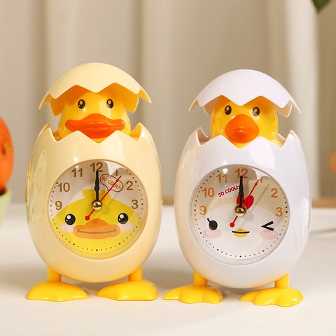 Creatieve Cartoon Kuiken Eierschaal Wekker Voor Kinderen Studenten Stil Kwartsuurwerk Bureau Timer Home Decor Cadeau