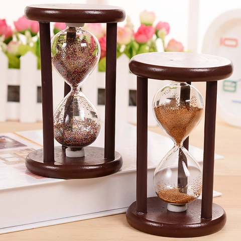 Vintage Holzrahmen Glas Sanduhr Sand Timer Retro Desktop Ornament Kreative Handgefertigte Treibsand Deko Für Haus Büro Geschenk