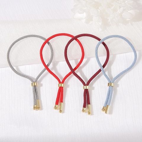 Handmade Braided Red String Bracelet Adjustable Cord Wristband Luck Charm Alloy Jewelry For Women Men Gift