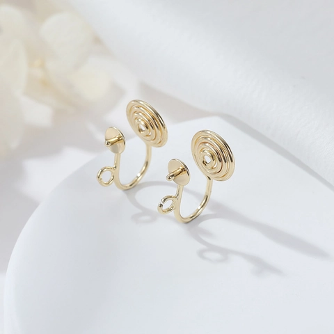 Convertitori per Orecchini a Clip in Rame Minimalisti per Donna Senza Buchi Placcati in Oro 14K Argento Fai-da-te Gioielli