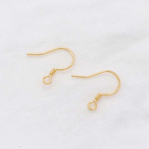Ganchos para Pendientes de Plata de Ley 925 Chapado en Oro de 18K Minimalista Accesorios para Joyería DIY Mujer
