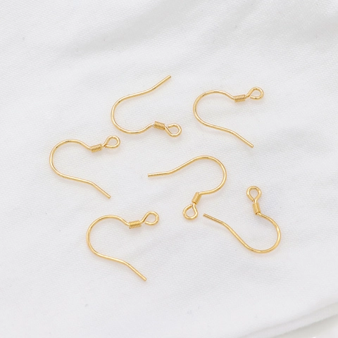 Ganchos para Pendientes de Plata de Ley 925 Chapado en Oro de 18K Minimalista Accesorios para Joyería DIY Mujer