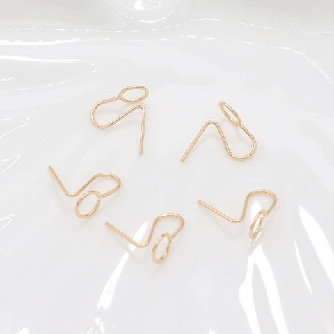 Componenti per Orecchini a Clip a Disco Rotondo in Rame Placcato Oro 14K per Orecchie Senza Buco Fai da Te Gioielli