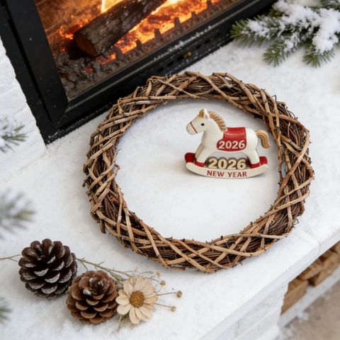 Natürliche Geflochtene Rattan Kranz Basis Für DIY Blumen Handwerk Weihnachten Tür Hängen Dekoration Amerikanischen Land Stil