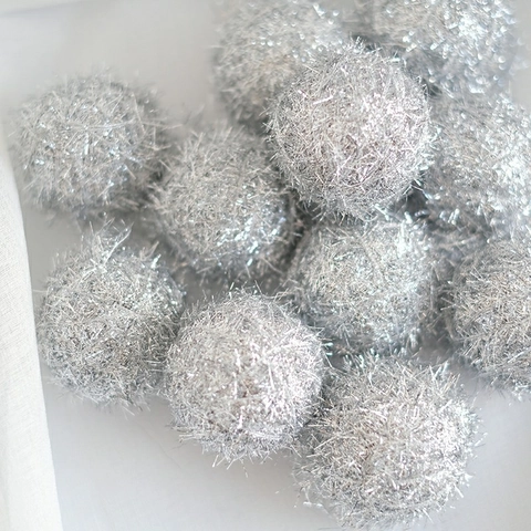 Brillantini Filo Palle di Natale Decorazioni in Plastica Appese per Albero di Natale per Festa di Vacanza Casa DIY