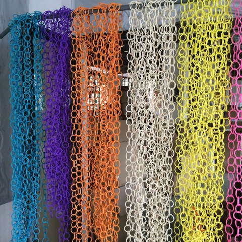 Natürliche Rattan Ring Kette Hängendes Vogelspielzeug Zubehör Für Papageienkäfig Bunte Gewebte Dekoration DIY Kindergarten Ornament
