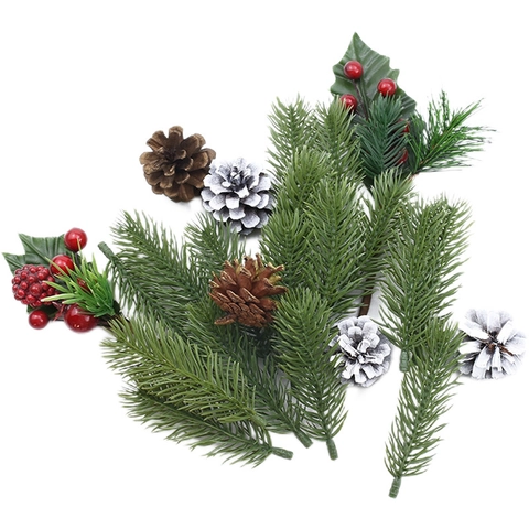 Künstliche Kiefernnadeln Grüne Kunststoffzweige Für Weihnachtsbaum DIY Kranz Girlande Festliche Heimdeko Zubehör