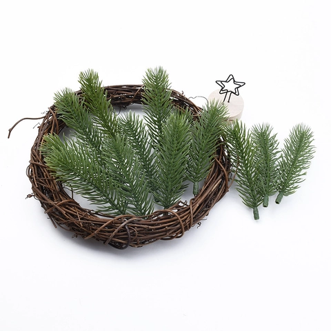Künstliche Kiefernnadeln Grüne Kunststoffzweige Für Weihnachtsbaum DIY Kranz Girlande Festliche Heimdeko Zubehör