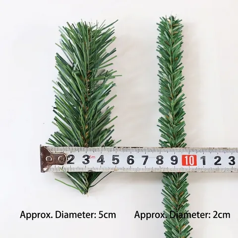 Realistische Kerst Dennennaald Guirlande Groen PVC Kunstmatige Guirlande Buigbaar DIY Kerstkrans Decoratie Voor Wand Trappen Huis Feest