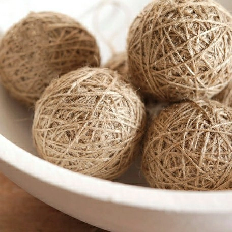Ornamenti Decorativi in Corda di Canapa Naturale Palla Cuore Stella per Matrimonio Casa Rustico Juta Intrecciata Artigianato