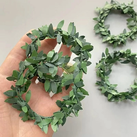 Künstlicher Grüner Blattring Minikranz Für Wohndeko Hochzeit Party DIY Handwerk Dekoration Salbeigrün Kleiner Kranz