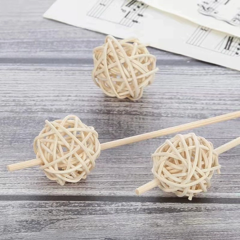 Palline di Rattan Intrecciate Naturali Per Accessori Per Aromaterapia Decorazione Domestica Sfere Decorative di Vimini Festa Matrimonio Artigianato DIY