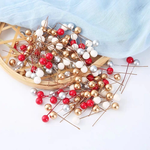 Artificial Christmas Berries Foam Berry Stems For DIY Wreath Christmas Tree Decoration Winter Holiday Party Home Decor
