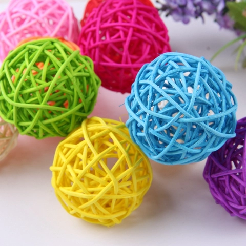 Palle Decorative Intrecciate in Rattan Colorate per la Casa Matrimonio Festa Fai da Te Artigianato Centrotavola Ornamenti Forniture