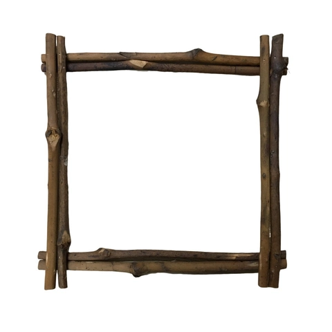 Natürlicher Rebe Quadratischer Rahmen Handgemachter Holz Zweig Kranz Rustikal Weihnachten Hochzeit Fenster Display Foto Requisiten Haus Deko