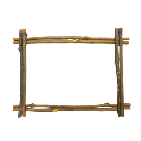 Natural Wood Vine Branch Rectangular Decorative Frame Rustic Country Style For Christmas Wedding Photography Props Mall Display