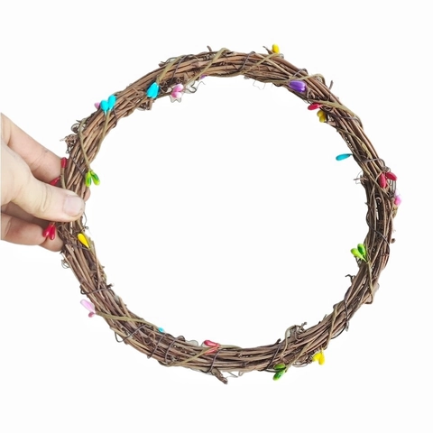 Corona de Vid Natural Hecha a Mano Corona Floral de Bayas Coloridas para Actuación Infantil Tocado Adulto Decoración de Fiesta