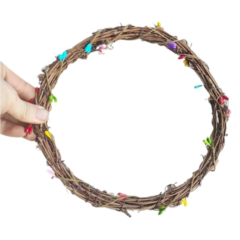 Corona de Vid Natural Hecha a Mano Corona Floral de Bayas Coloridas para Actuación Infantil Tocado Adulto Decoración de Fiesta