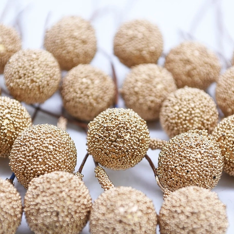 Künstliche Frosted Beeren Zweige Glitzer Schaumstoff Frucht Für Weihnachts Kranz Blumenarrangement Haus Feiertag Party Deko