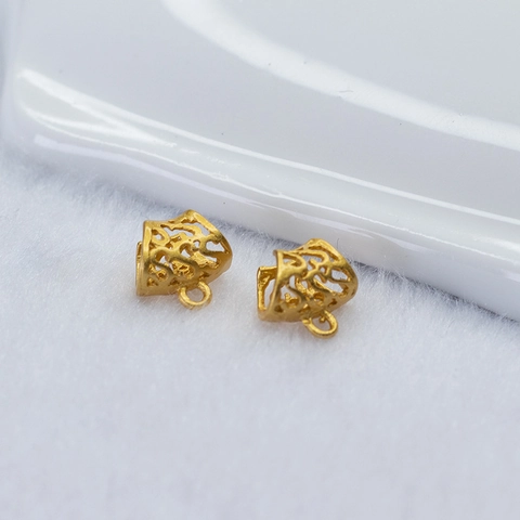 Connettore a Tubo con Motivo a Nuvola Cava Ottone Placcato Oro 14k Accessorio per Gioielli DIY per Bracciale Collana Pendente