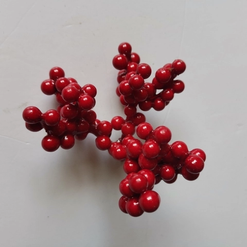 Simulation Rote Beeren Zweig Künstliche Weihnachten Gefrostete Frucht Für Festliche Feiertage Haus Dekor DIY Handwerk Blumenarrangement