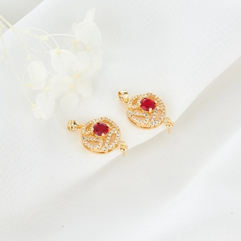 Luxus Vergoldetes Kupfer Kamelie Anhänger Basis Rohlinge Mit Strass Einlage Hohl Blume Rund Rahmen Verbinder Für DIY Ohrring Halskette Schmuckherstellung Zubehör