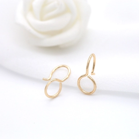 Crochets d'Oreilles en Cuivre Plaqués Or Minimalistes Fournitures Bijoux DIY Accessoires de Fils d'Oreille pour Femmes