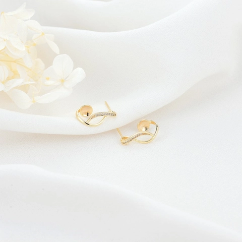 DIY Εξαρτήματα Κοσμημάτων Ορείχαλκος 14K Χρυσό Μικρό Στρας Λουλούδι Πεταλούδα Σκουλαρίκια Καρφωτά Με Καρφίτσα Ασήμι 925 Για Γυναικεία Κοσμήματα