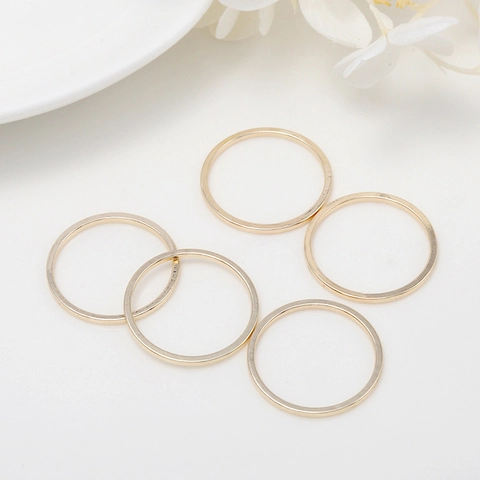 Gold Plated Brass Jump Rings For Jewelry Making DIY Findings Closed Round Metal Rings For Necklaces Bracelets Accessories