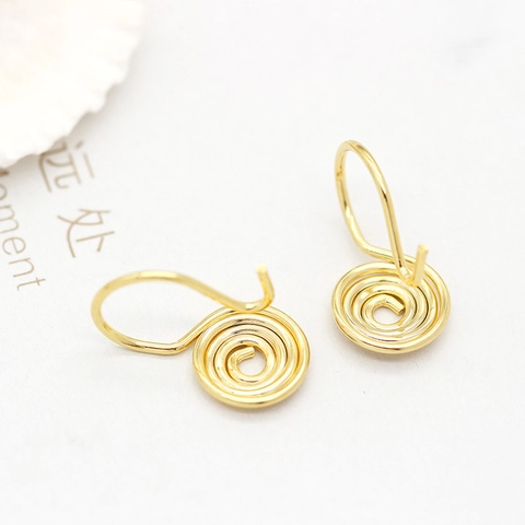 Accessori per Gioielli DIY in Rame Placcato Oro 14K Clip per Orecchie a Spirale per Orecchie non Perforate Materiali per Orecchini