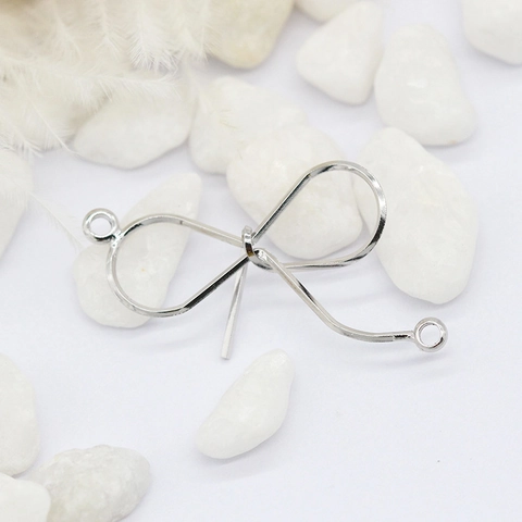 DIY Messing Draad Omwikkeld Strik Hanger Sieraden Connector 24K Verguld Voor Handgemaakte Oorbellen Kettingen Accessoires